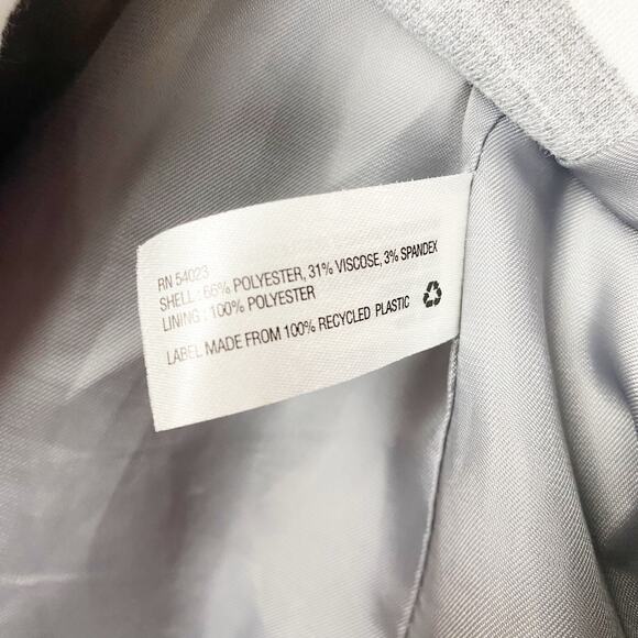 GAP Striped Ponte Academy Blazer Gray White Preppy Notched Lapel Womens Size 6 - Picture 7 of 11